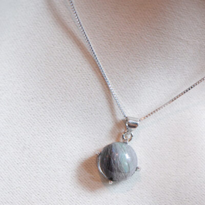 pet hair S925 silver necklace w/ 4 claw pawdant |  S925銀項鍊配四爪寵物毛髮吊墜