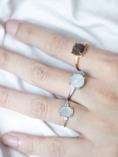 pet hair ring 4 claw oval  | 寵物毛髮四爪橢圓戒指 - Image 7